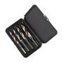 KnKut 4-piece Step Point Drill Bit Set with 1/2 inch Shank, 9/16 to 1 inch